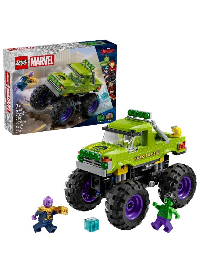 LEGO Marvel The Hulk Truck vs. Thanos 76312 Building Toy Set (229 Pieces) - Image 1