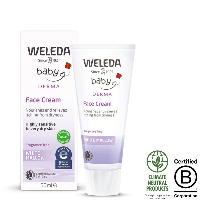 Weleda White Mallow Sensitive Care Face Cream, 1.7 Fluid Ounce - Image 2