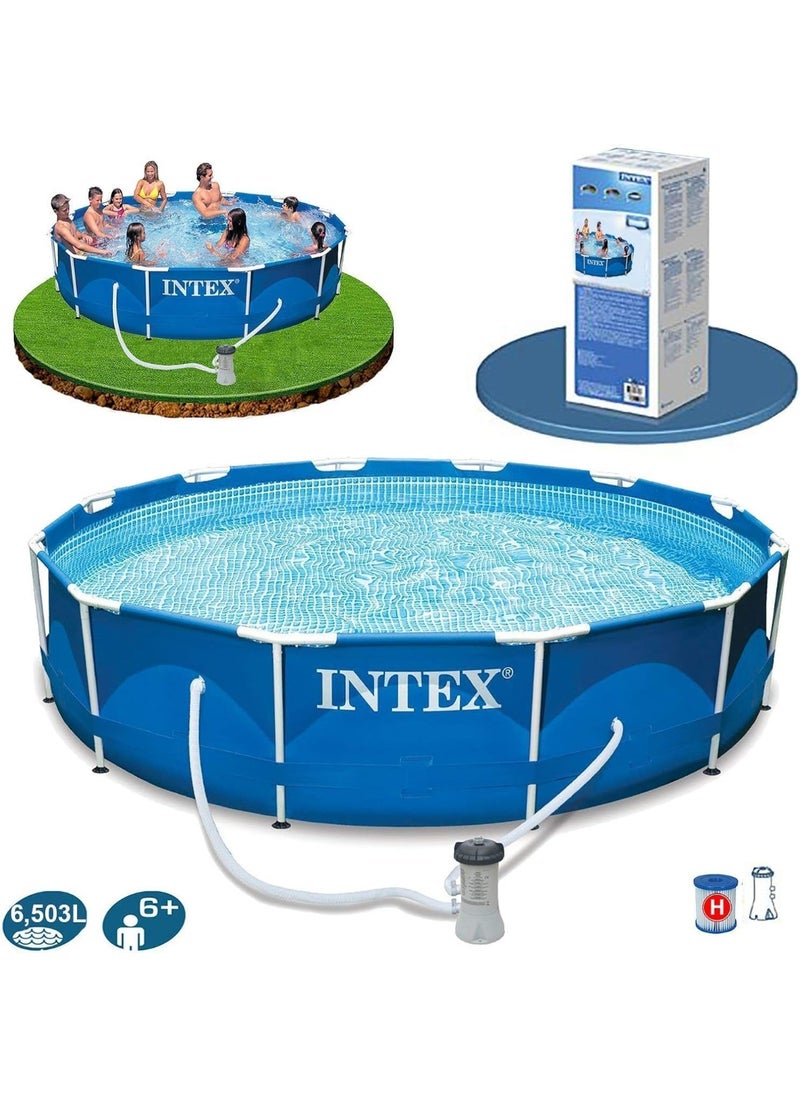 INTEX Metal Frame Pool Set Blue 12 Ft X 30 Inch  - Image 2