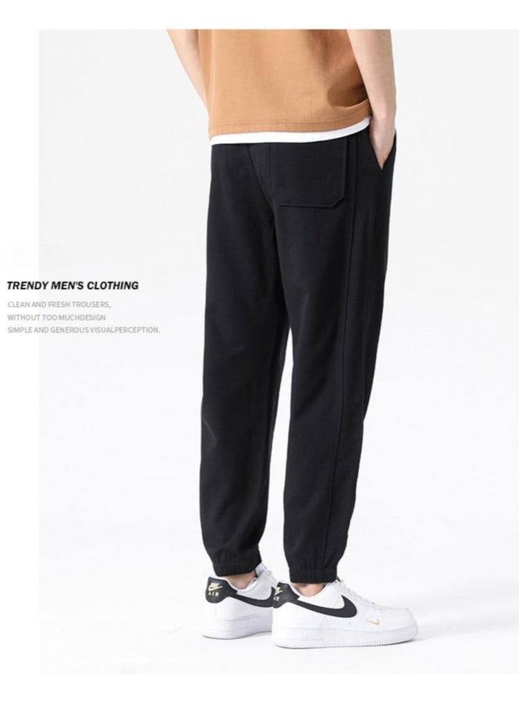 Fashionable Men's Casual Minimalist Style, Easy Matching Foot Binding Sweatpants  - Image 4