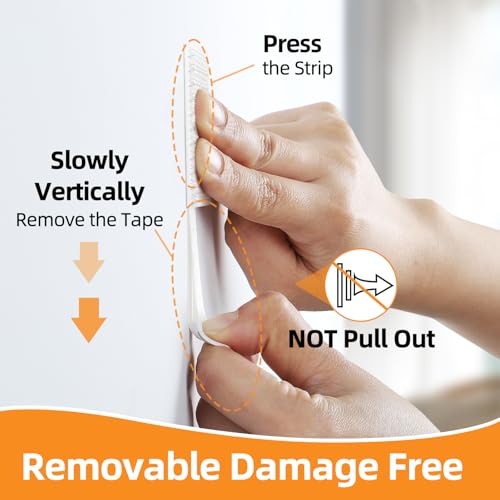 SummerBrite XL Picture Hanging Strips Heavy Duty, 80 Strips Damage Free Removal Picture Hangers for Wall, Sticky Hook & Loop Adhesive Strips for Poster/Picture/Home/Office, 40 Pairs/X-Large, White - Image 3