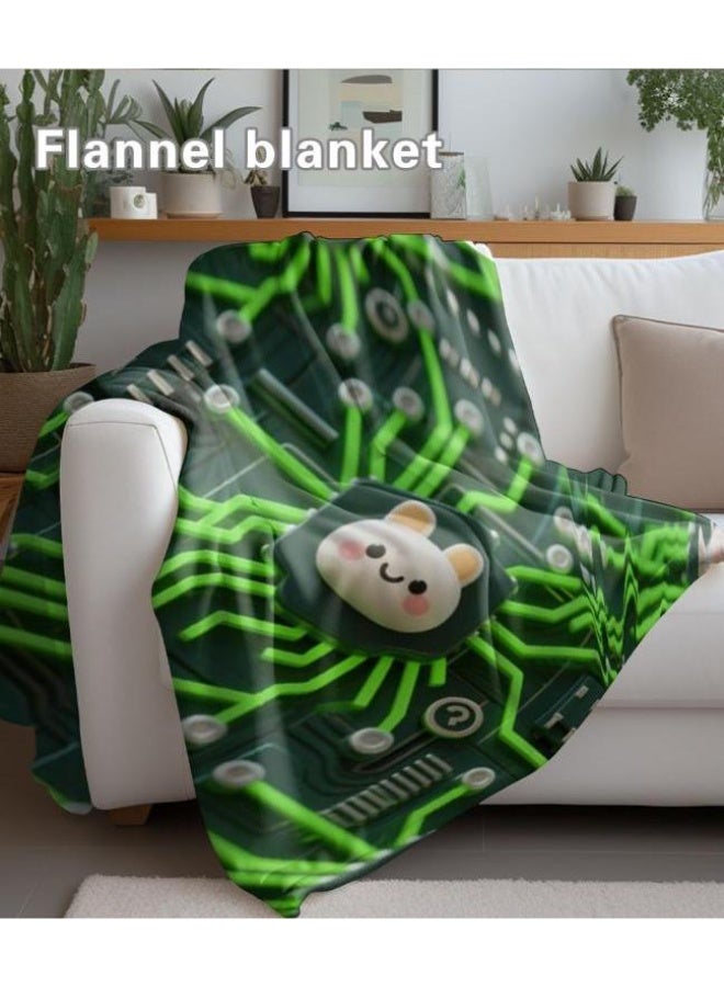 general Baby and children's cartoon flannel thin blanket (warm and comfortable, suitable for sleep, game use) 70cm*100cm - Image 3