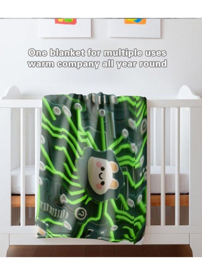 general Baby and children's cartoon flannel thin blanket (warm and comfortable, suitable for sleep, game use) 70cm*100cm - Image 2