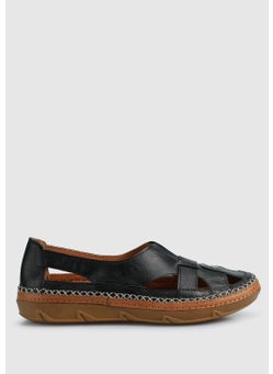 eclipse Black Leather Women's Shoes  - Image 1