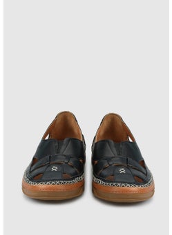 eclipse Black Leather Women's Shoes  - Image 3