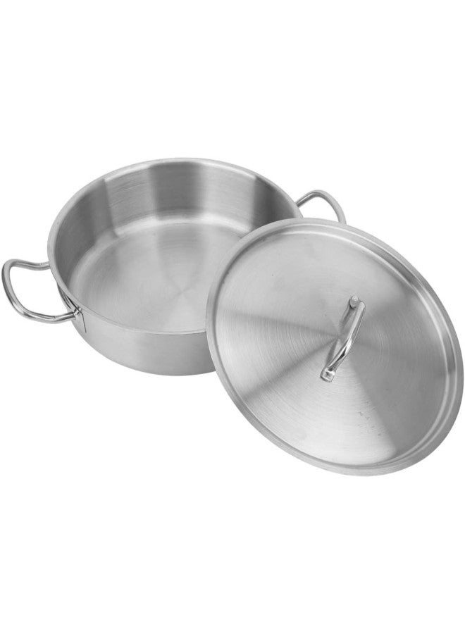 klarako Stainless Steel Composite Bottom Double Handle Cooking Pot with Lid Cookware Kitchen Tool Safe to Use - Image 1