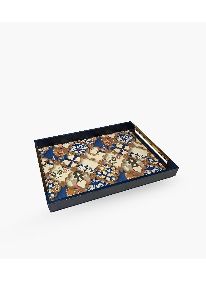 Roomours Blue Flower Tray 48x33.5x5 cm 