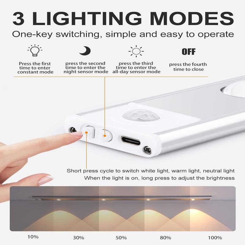PRIME PICK PRIME PICK Acrylonitrile Butadiene Styrene Cabinet Light Mirror For Dressing Table Versatile Lights Kitchen Under Led Optimal Illumination Silver  - Image 2