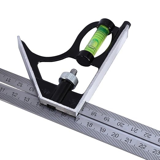 NIKTION Stainless Steel 300mm Adjustable Engineers Combination Square Rule Right Angle Ruler Tool - Image 5