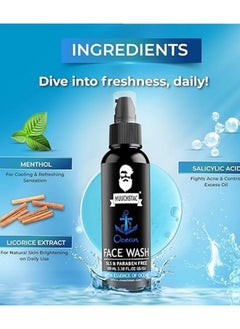 MUUCHSTAC Muuchstac Ocean Face Wash for Men | Fight Acne & Pimples, Brighten Skin, Clears Dirt, Oil Control, Refreshing Feel - Multi-Action Formula (100 ml)  - Image 4