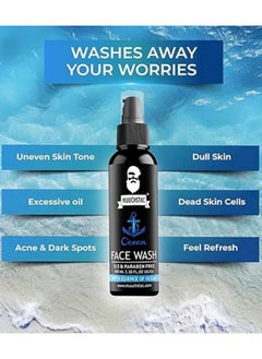MUUCHSTAC Muuchstac Ocean Face Wash for Men | Fight Acne & Pimples, Brighten Skin, Clears Dirt, Oil Control, Refreshing Feel - Multi-Action Formula (100 ml)  - Image 5