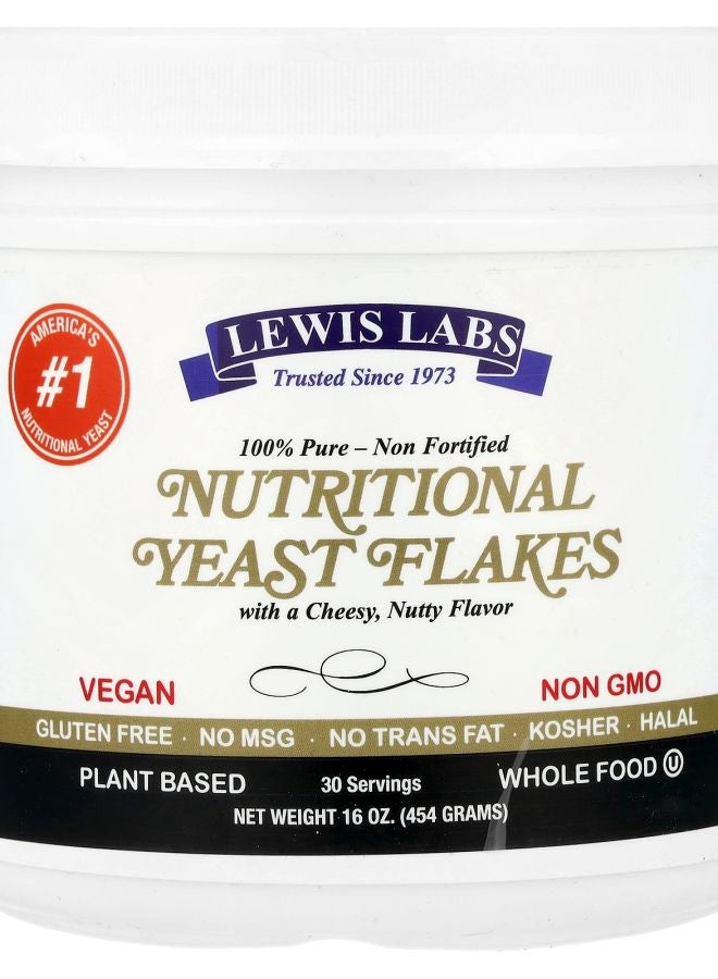 Lewis Labs Nutritional Yeast Flakes Cheesy Nutty 16 oz (454 g)