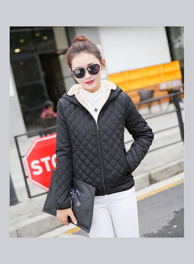NIBEMINENT Women Winter Short Cotton Jacket Black  - Image 1