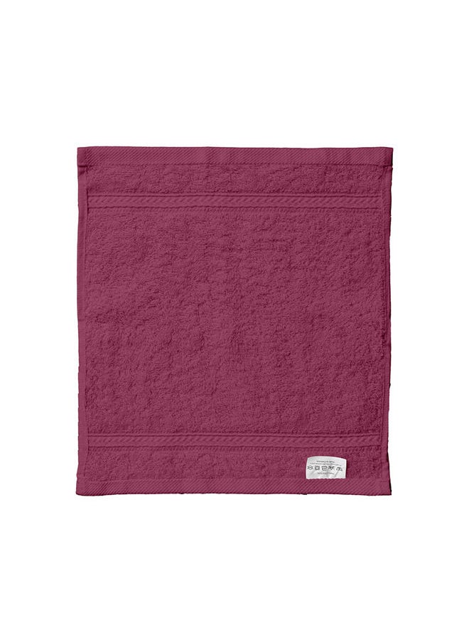 Hotel Linen Klub DEYARCO Princess Terry 100% Cotton 480 GSM Face Towel, Super Soft Quick Dry Highly Absorbent Dobby Border Ring Spun, Size: 30 x 30cm, Fuschia Pink  - Image 1