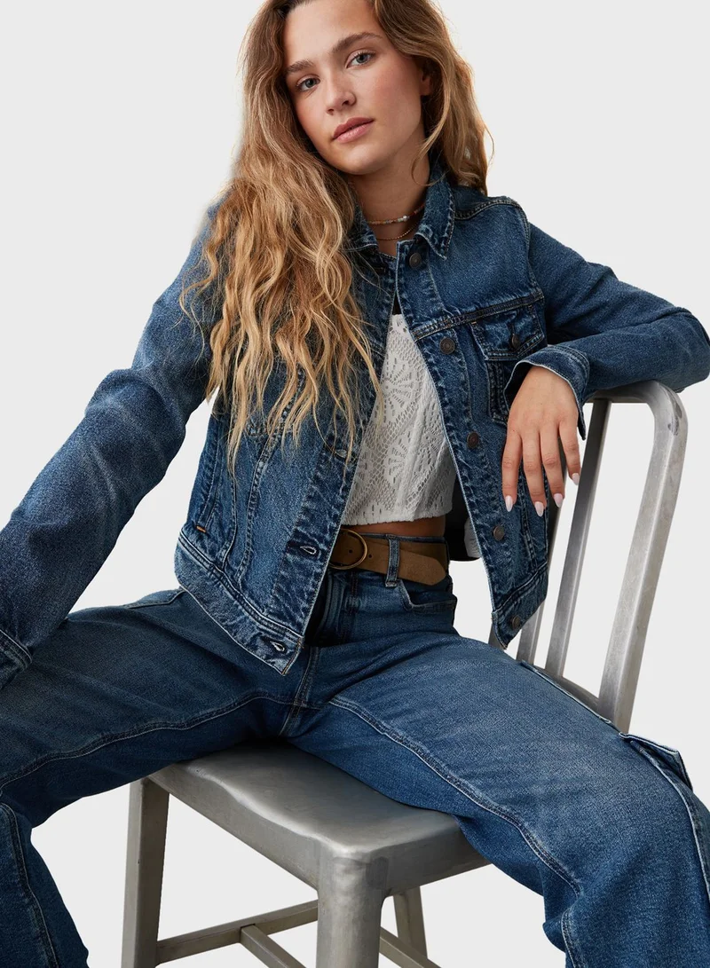 امريكان ايجل Pocket Detail Denim Jacket