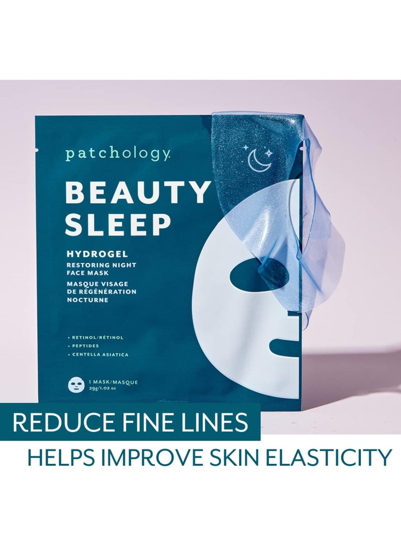 Patchology Beauty Sleep Hydrogel Mask – Overnight Renewal for Dull Skin, Retinol & Blue Lotus, Regenerating Mask for Texture Relief 1 Count - Image 3