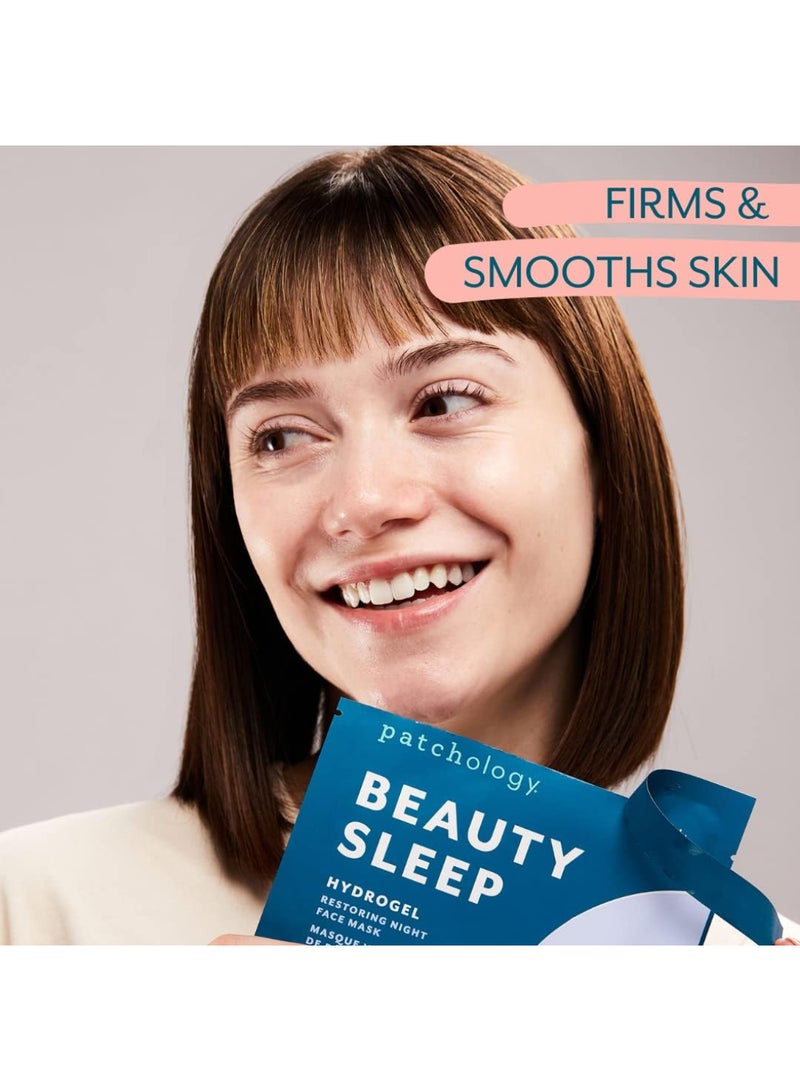 Patchology Beauty Sleep Hydrogel Mask – Overnight Renewal for Dull Skin, Retinol & Blue Lotus, Regenerating Mask for Texture Relief 1 Count - Image 5