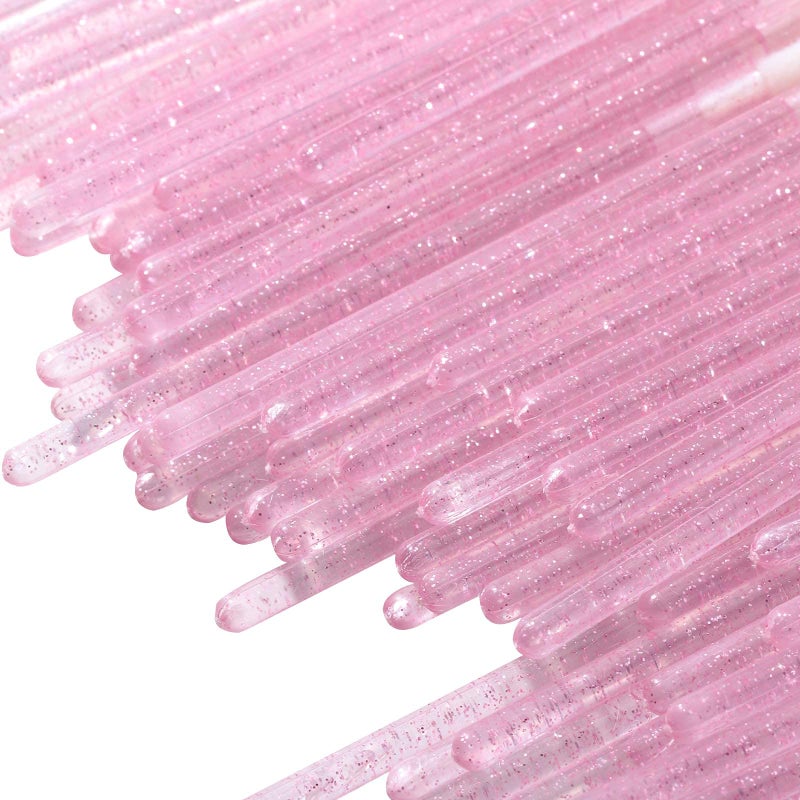 BTYMS 200 Pieces Lip Brush Lint Free Applicators Crystal Lipstick Disposable Applicators Lip Wands Lip Gloss Brushes - Pink - Image 5