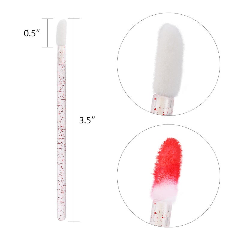 BTYMS 200 Pieces Lip Brush Lint Free Applicators Crystal Lipstick Disposable Applicators Lip Wands Lip Gloss Brushes - Pink - Image 4