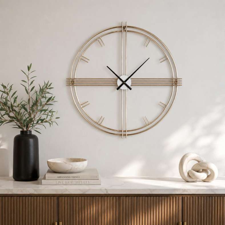 Pan Home Guillaume Wall Clock D80cm-Gold - 195AIC9900168 - Image 1
