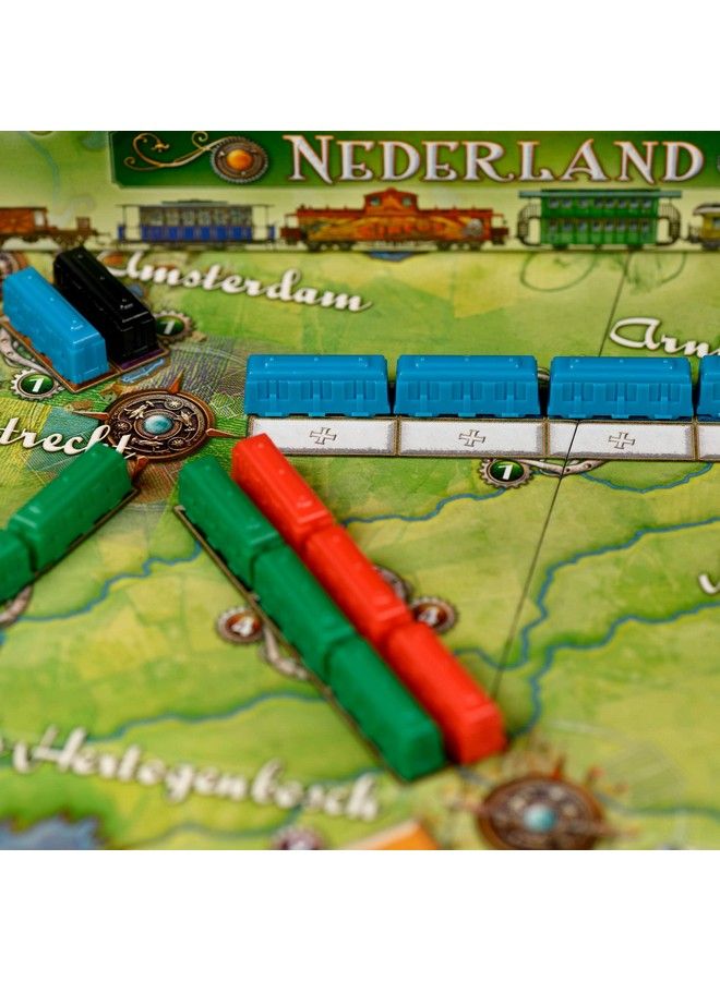 Days of Wonder Ticket To Ride Nederland Board Game Expansion ; Train Routebuilding Strategy Game ; Fun Family Game For Kids And Adults ; Ages 8+ ; 25 Players ; Avg. Playtime 3060 Minutes ; Made By Days Of Wonder - Image 4