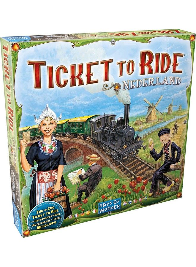 Days of Wonder Ticket To Ride Nederland Board Game Expansion ; Train Routebuilding Strategy Game ; Fun Family Game For Kids And Adults ; Ages 8+ ; 25 Players ; Avg. Playtime 3060 Minutes ; Made By Days Of Wonder - Image 2