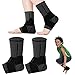 Tarpop 1 Pair Ankle Brace for Kids Compression Ankle Sleeves Adjustable Foot Support Brace Elastic Guard for Children Boys Girls Sports Running Jogging Dance Fitness GymnasticsBlackXSmall - Image 1