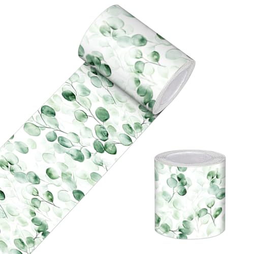 HOMETITUTE Wallpaper Border Peel and Stick Wall Decor PVC Botanical Wall Border 4x196 Inch for Kitchen Bathroom Bedroom Self Adhesive Wallpaper Border for Accent Walls - Image 1