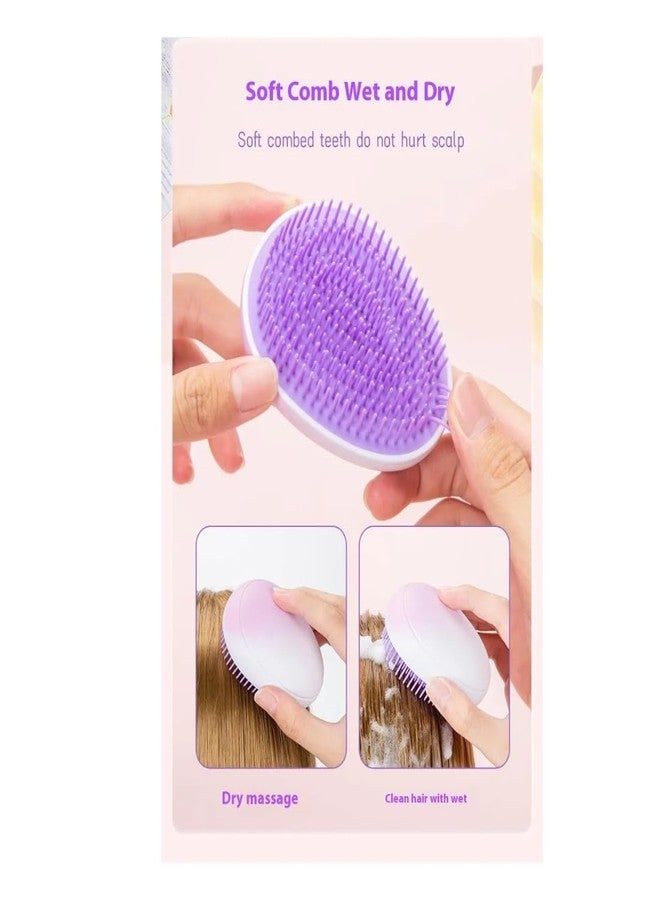 Digital Shoppy Small Solid Color Cute Hairdressing Comb (Grape Purple) - Image 2