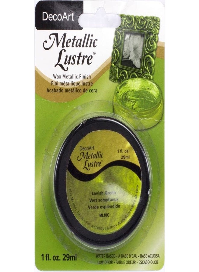 DecoArt Deco Art Metallic Lustre Wax Finish, 1 oz, Lavish Green - Image 1