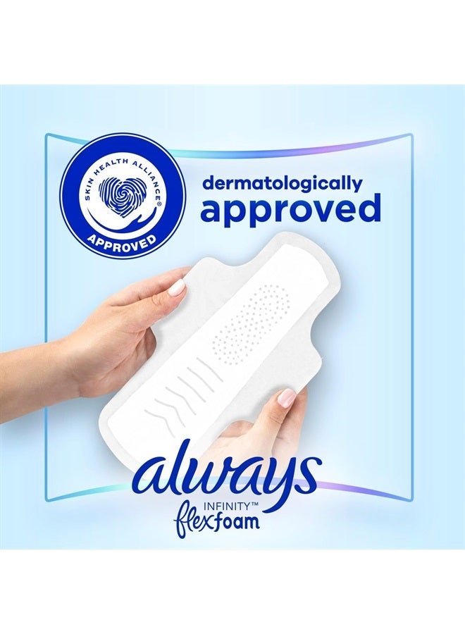Always فوط إنفينيتي النسائية للنساء، الحجم 1 امتصاص عادي، عبوة متعددة، مع أجنحة، مع فليكس فوم، بدون رائحة، 36 قطعة × 3 عبوات (108 قطعة إجمالاً) - Image 5