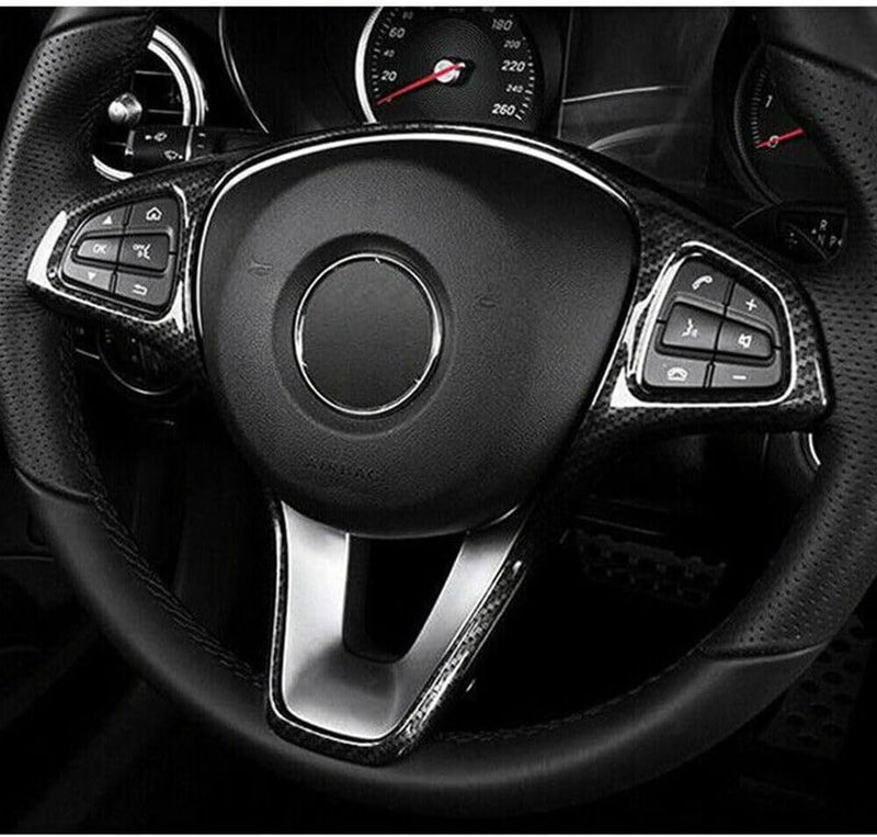 Wivplex Carbon Fiber Steering Wheel Trim Cover for Benz - Image 4
