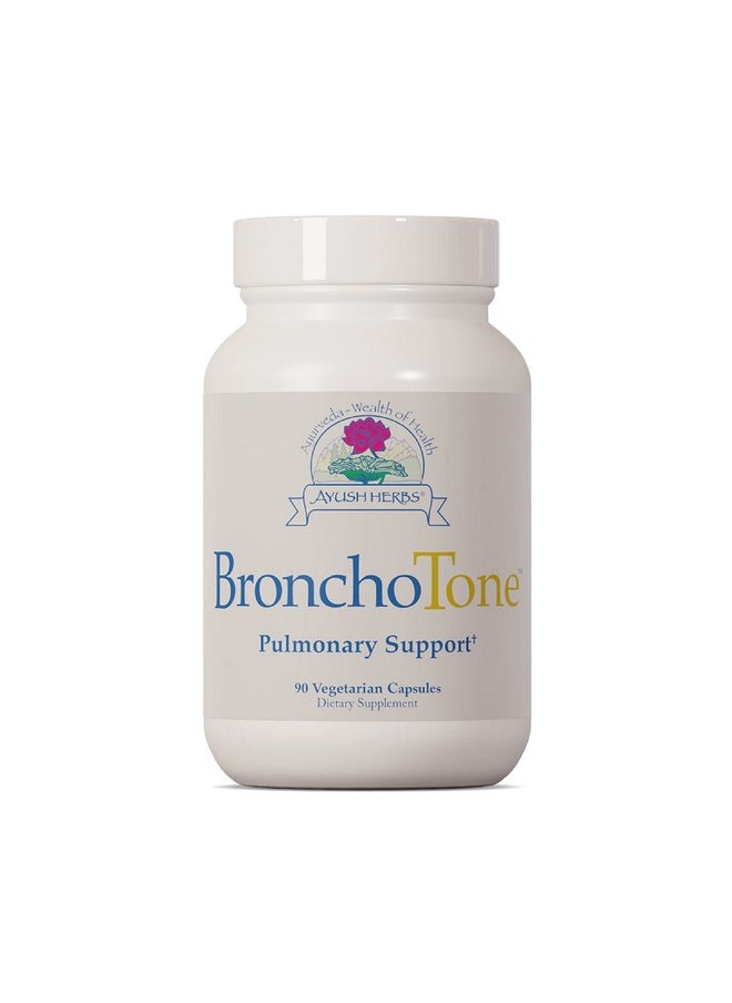Ayush Herbs - Bronchotone Powerful Respiratory & Immunesystem Support Allnatural Ayurvedic Herbal Supplement Doctorformulated 90 Capsules - Image 1