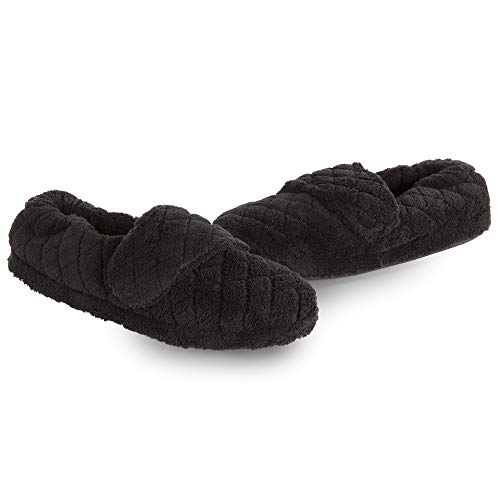 Acorn Women's Adjustable Spa Wrap Slipper, Black, 8-9 - Image 1