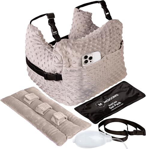 MOYOAMA Post Mastectomy Pillow –4 Pcs Protective Kit incl 1 Gel Pack, Seatbelt Cushion, Shower Lan- Breast Surgery Must Haves,Breast Reduction Recovery Supplies, Breast Augmentation,Post Op Essentials - Image 1
