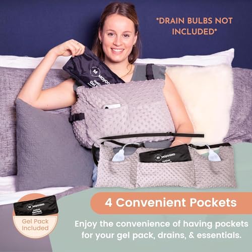MOYOAMA Post Mastectomy Pillow –4 Pcs Protective Kit incl 1 Gel Pack, Seatbelt Cushion, Shower Lan- Breast Surgery Must Haves,Breast Reduction Recovery Supplies, Breast Augmentation,Post Op Essentials - Image 4