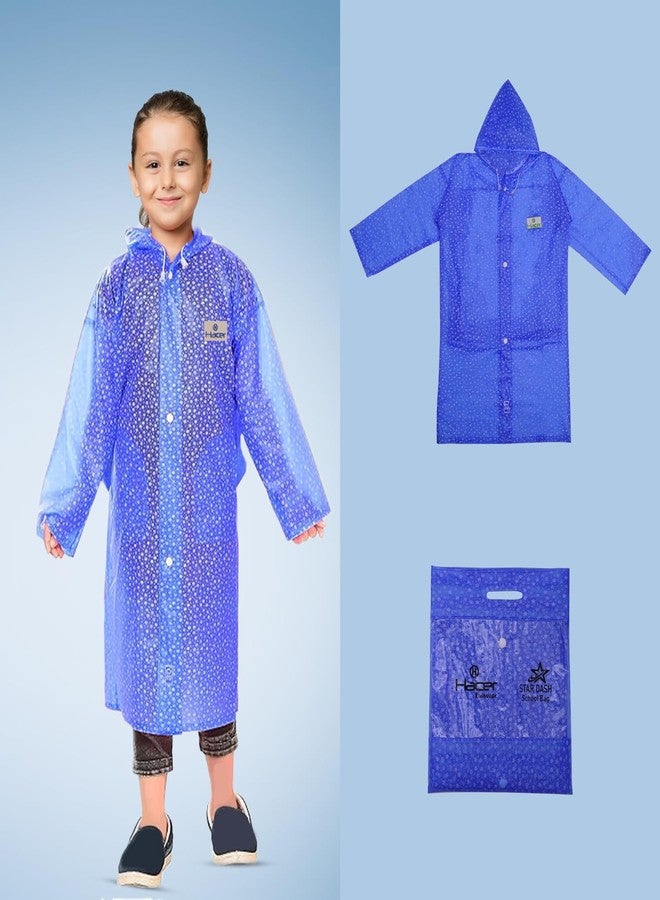 HACER Star Dash Raincoat for 11 to 12 Years Old Kids Waterproof Full Length Hood & Pockets Boys and Girls Rainwear Carry Bag Included- (Random, Size- 39, Set of 1) - Image 5