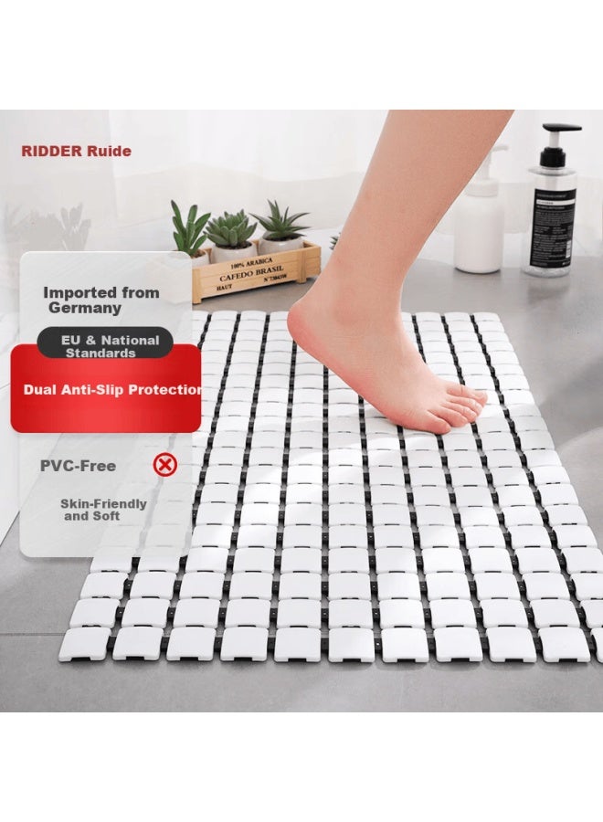 Ridder German Imported Non-slip Bathroom Mat Shower Room Solid Color Anti-slip Grid Mat White 39x68cm