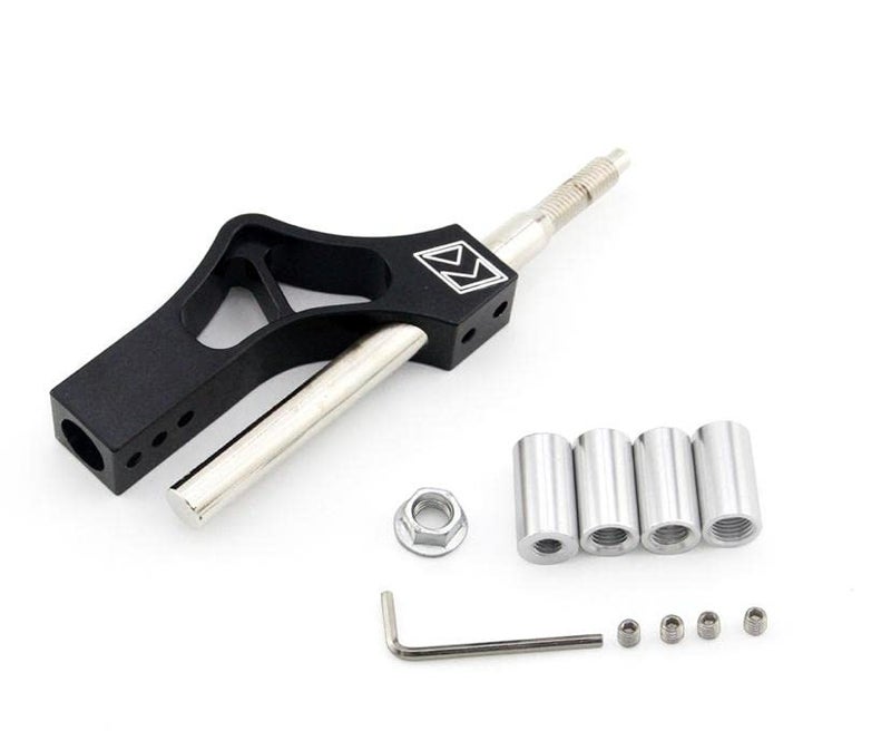 AUTO MT JDM CAR Accessories Gear Shift Knob Lever Adjustable Extender ++ Gear Shift KNOB Height Lever Extension Car Gear Shifter Extender Kit with 4 Adapters (Black Gear Extension + Black Gear KNOB) - Image 4