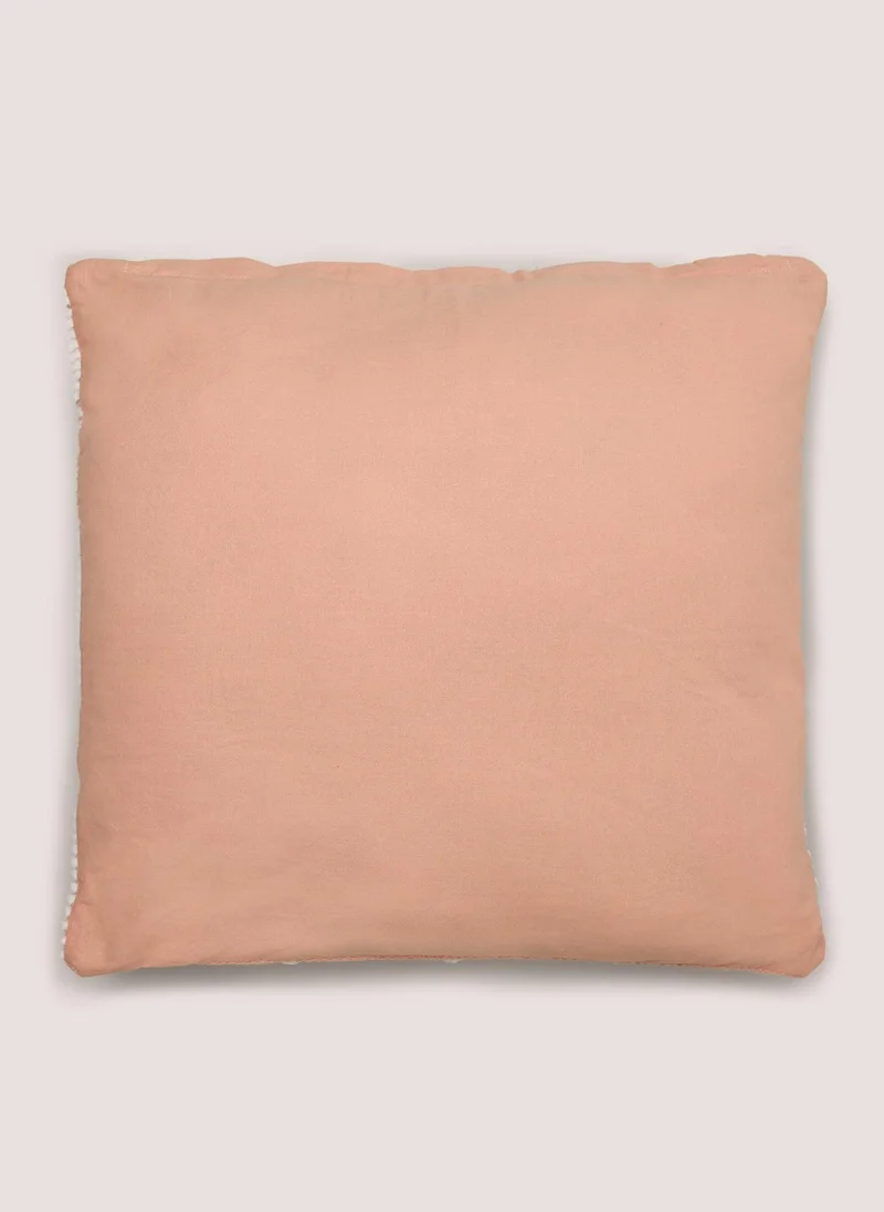 Matalan Coral Bobble Stripe Cushion