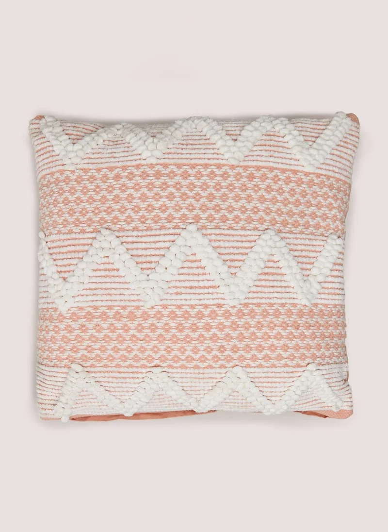 Matalan Coral Bobble Stripe Cushion
