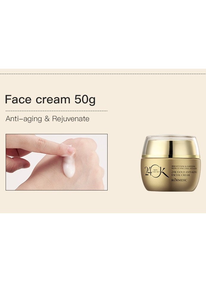 Kormesic 24K Gold Skincare Set  Gentle Cleansing, Deep Nourishment & Radiant Skin  - Image 4
