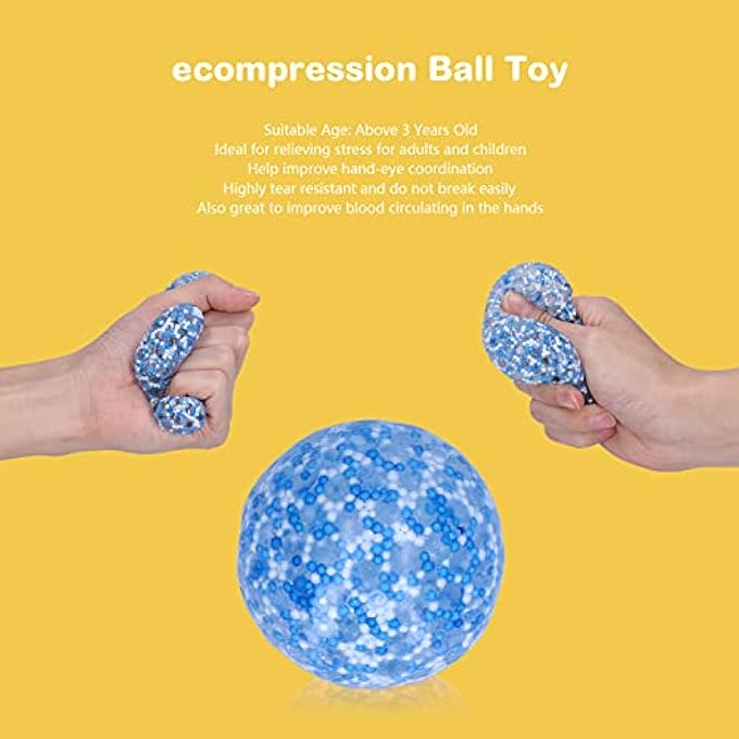 Cryfokt Stress Relief Squeeze Ball Tear Resistant Decompression Toy for Children Above 3 Years Old (Blue) - Image 4
