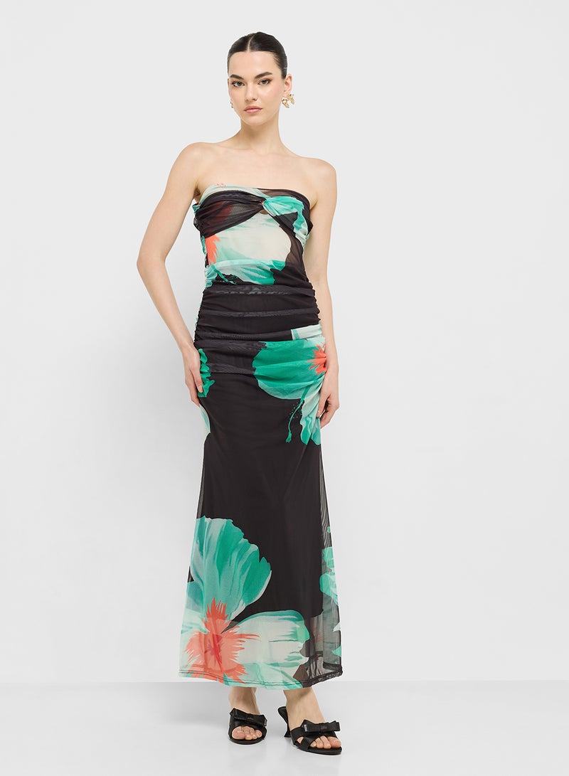 جينجر فستان مزين بالزهور بكسرات - Image 1