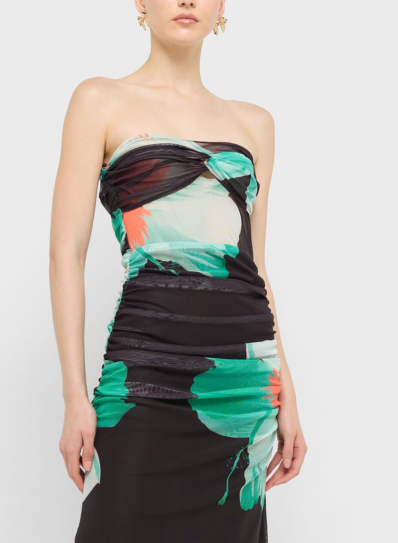 جينجر فستان مزين بالزهور بكسرات - Image 3