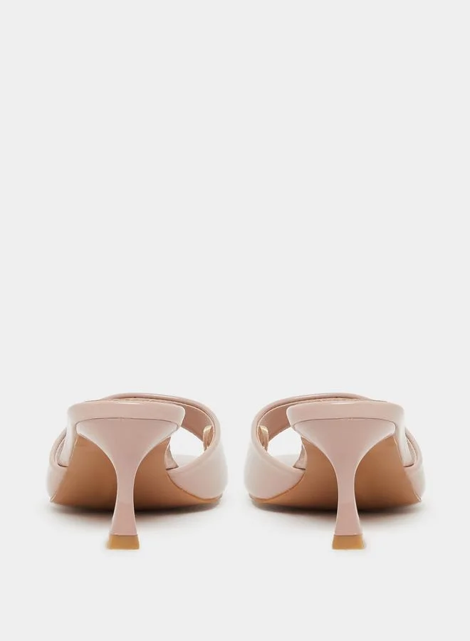 Styli Styli Solid Open Toe Stiletto Heel Sandals