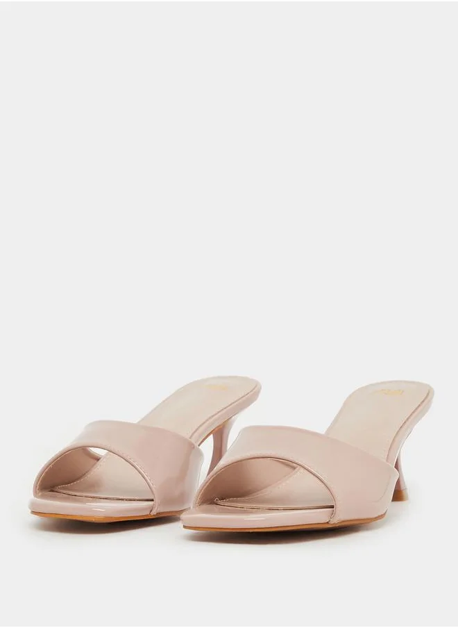 Styli Styli Solid Open Toe Stiletto Heel Sandals