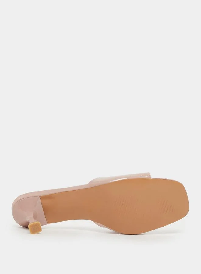 Styli Styli Solid Open Toe Stiletto Heel Sandals