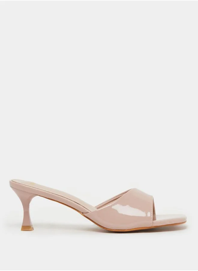Styli Styli Solid Open Toe Stiletto Heel Sandals