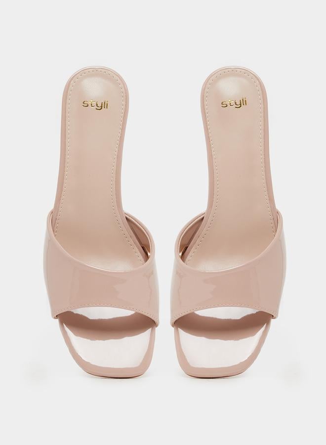 Styli Styli Solid Open Toe Stiletto Heel Sandals  - Image 5